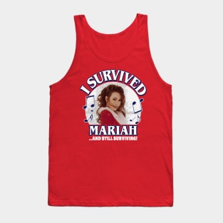 I Survived Funny Repetitive Christmas Song Meme Tank Top